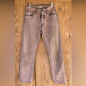 Women's Straight Leg Jeans in Light Pink